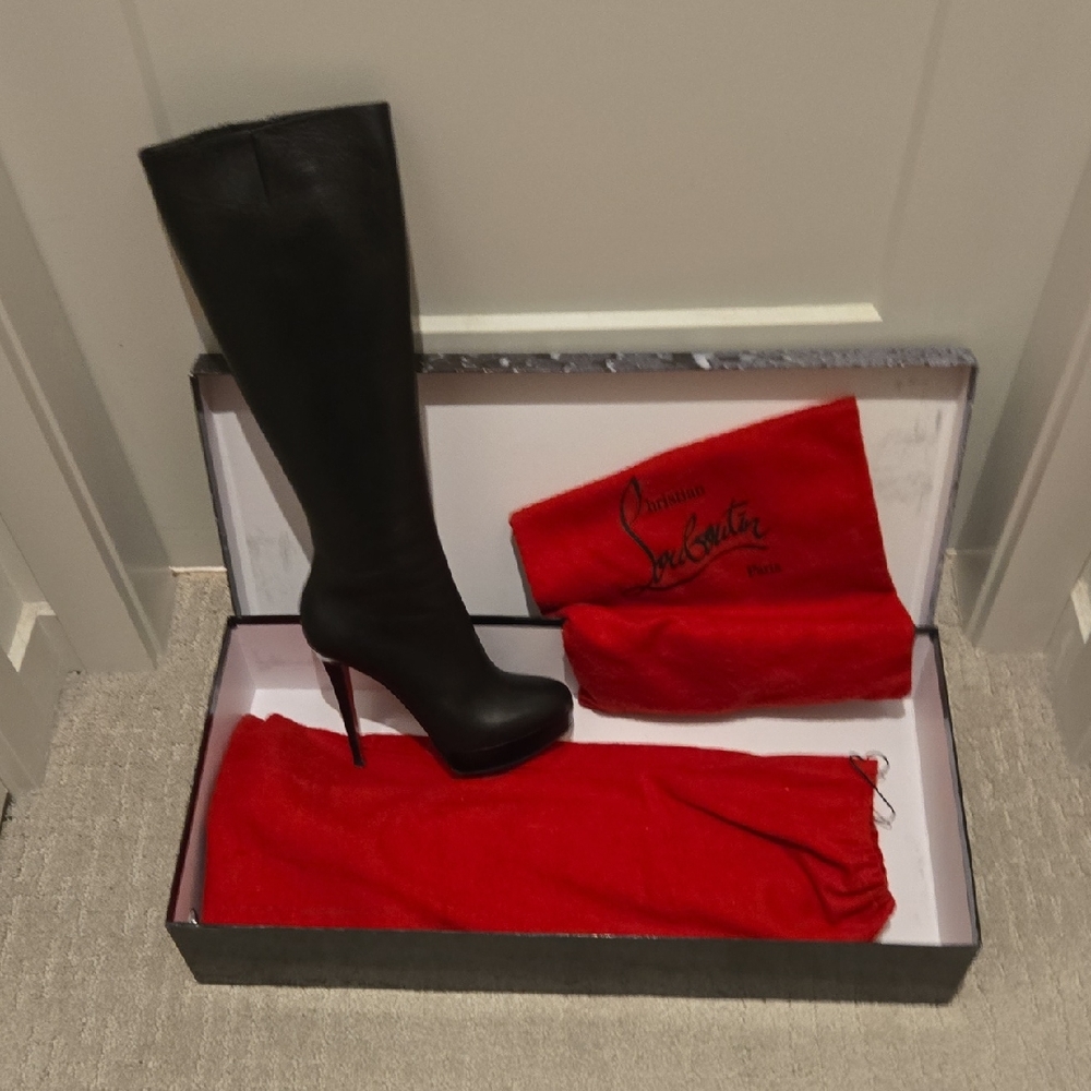 Christian Louboutin Black Heeled Boots